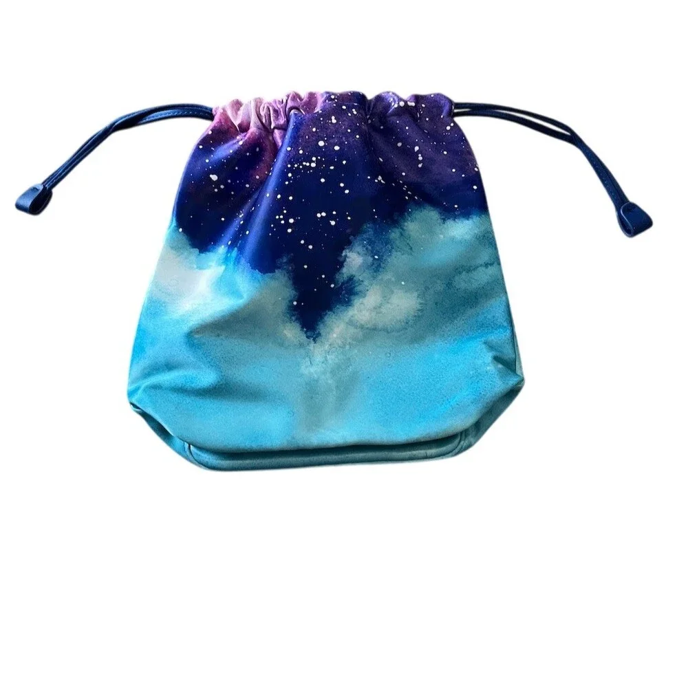 La Mer Starry Sky Cosmetic Pouch Makeup Bag Blue Galaxy Limited Edition